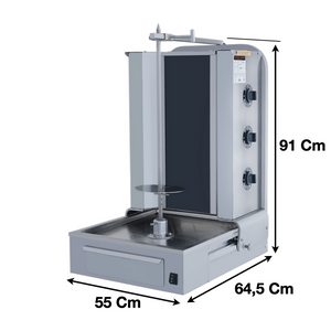 Machine à kebab 3 Zones ELEC – Marque: SGS | SGS-DS-45 - EQUIPEMENT RESTAURATION 