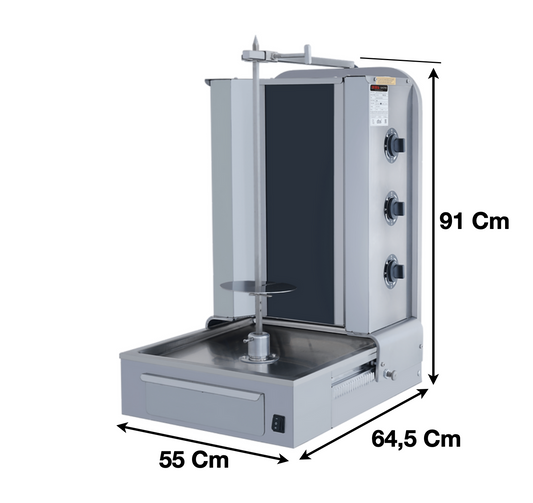 Machine à kebab 3 Zones ELEC – Marque: SGS | SGS-DS-45