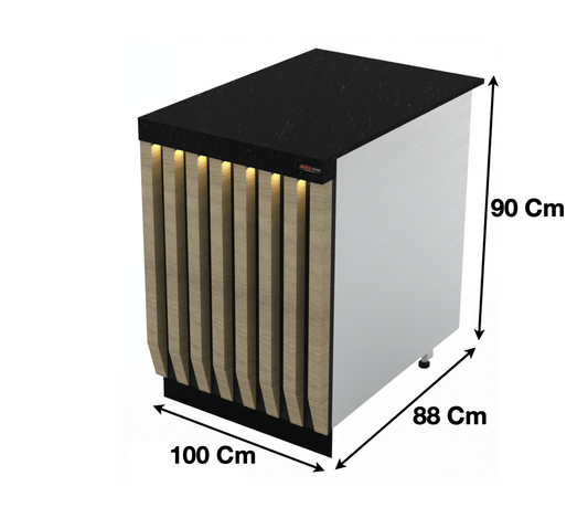 Meuble caisse 100cm – Marque: SGS GASTRO | SGS-KS-100-02