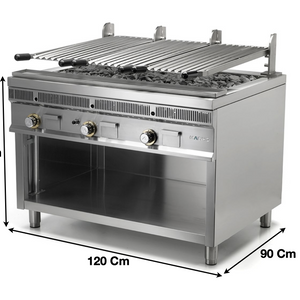 Grillade charcoal 3 zones gaz – Marque: MAINHO | M04-PSI120 - EQUIPEMENT RESTAURATION 