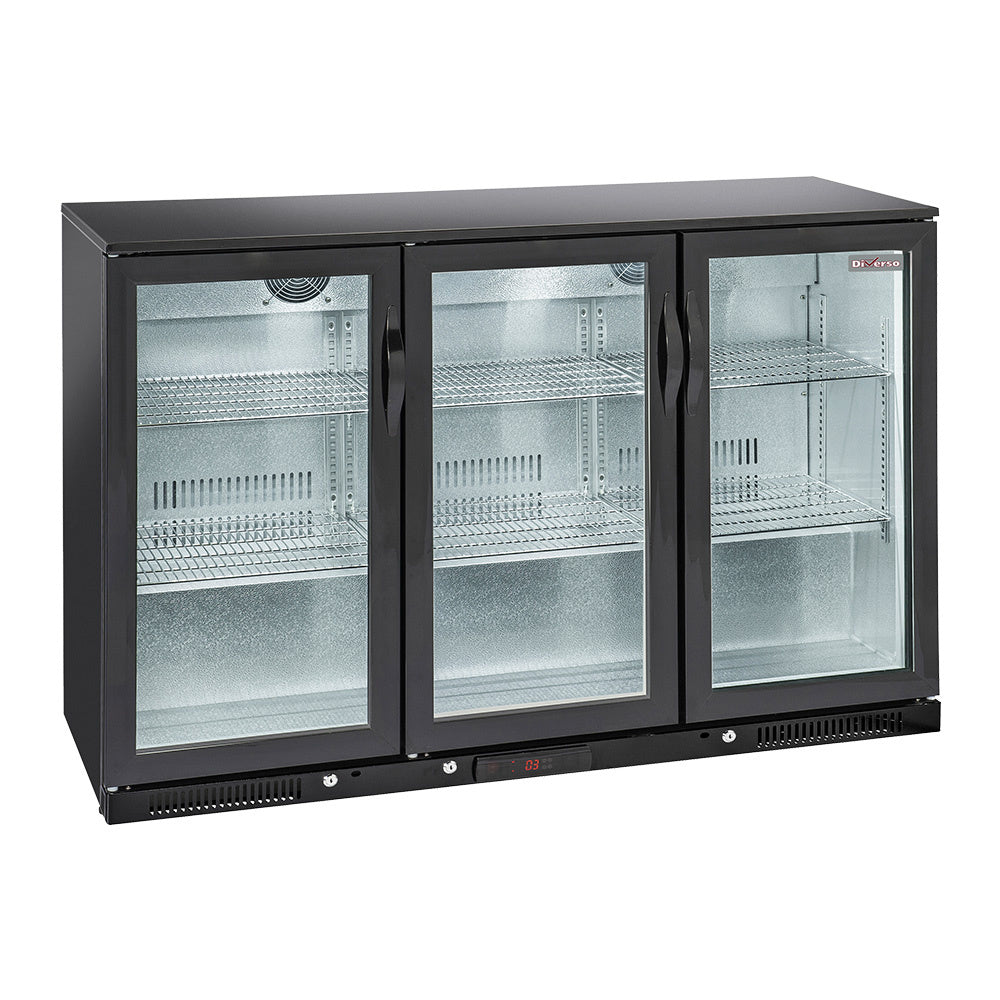 Refroidisseur de bouteilles ’arrière-bar’ ventilé - 3 portes vitrées battantes - WR-TAB3-B3 - REFROIDISSEUR