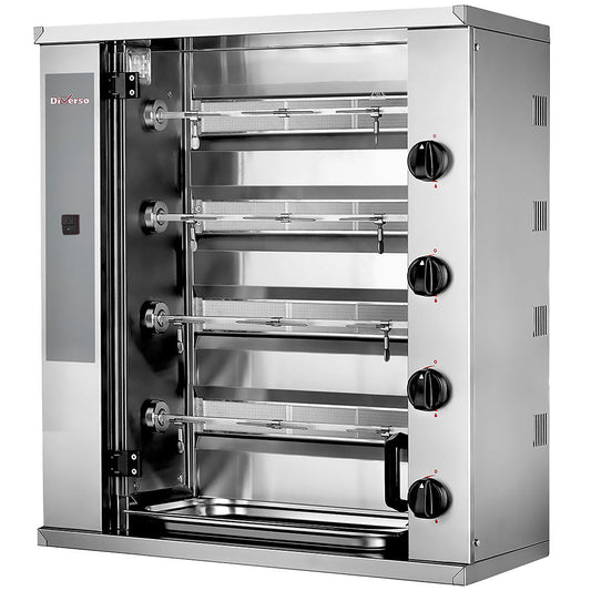 Rôtissoire à poulets gaz - 4 broches 12 poulets - Small - WR-RVGS-G4 - RÔTISSOIRE GAZ