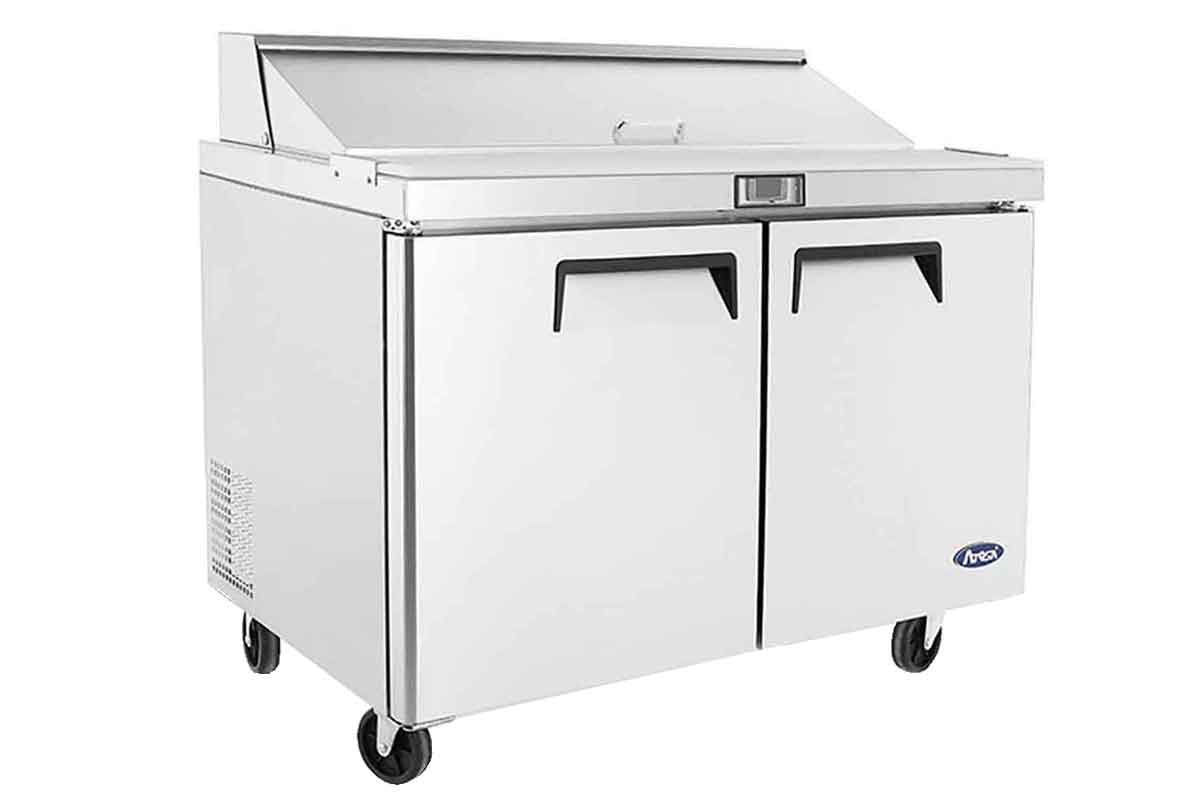 Saladette réfrigérée - 2 portes - 16 bacs - Inox - MSF8302GR - EQUIPEMENT RESTAURATION 