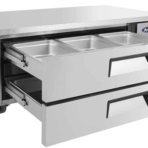 Soubassement réfrigéré - 2 tiroirs - Inox - 235 L - MGF8452GR - EQUIPEMENT RESTAURATION 