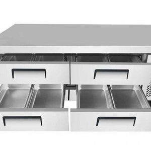 Soubassement réfrigéré - 4 tiroirs - Inox - 340 L - MGF8454GR - EQUIPEMENT RESTAURATION 