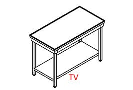 Table de travail avec tablette inférieure - 1000X700 - TL1071KD - EQUIPEMENT RESTAURATION 