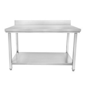 Table inox adossé 2000 x 700 x 950 mm | CUIST STTB207 - EQUIPEMENT RESTAURATION 