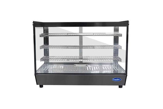 Vitrine chauffante droite de comptoir - 200 L - Inox - WHF200L-B - VITRINE DE COMPTOIR