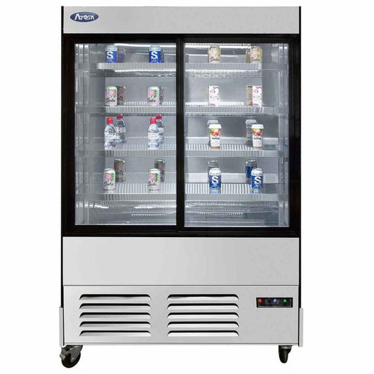 Vitrine libre service - Portes coulissantes - Inox - YLM480B - VITRINE LIBRE SERVICE