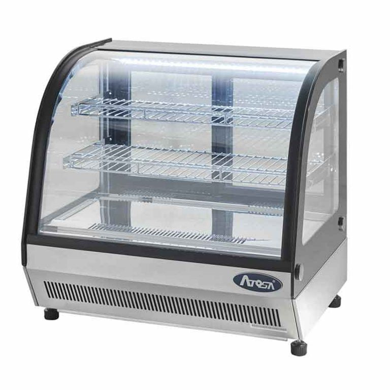Vitrine réfrigérée de comptoir bombée - 110 L - Inox - WTY110L - EQUIPEMENT RESTAURATION 