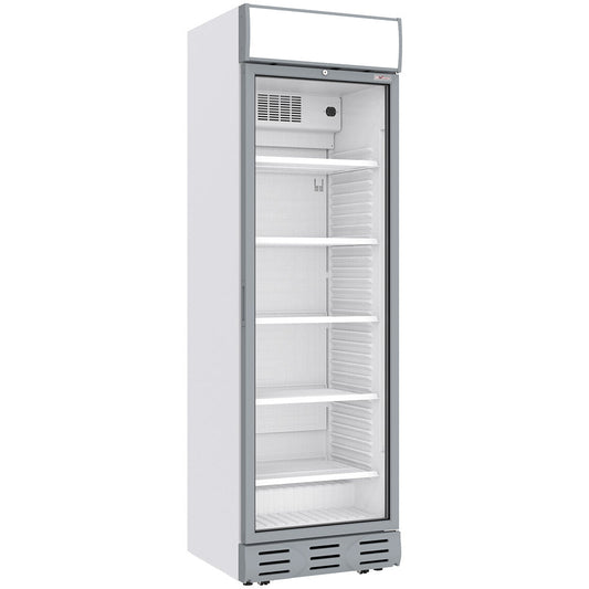 Vitrine ventilée positive avec caisson lumineux - 5 niveaux - 382 L - Blanche - WR-38CA-AW - VITRINE POSITIVE